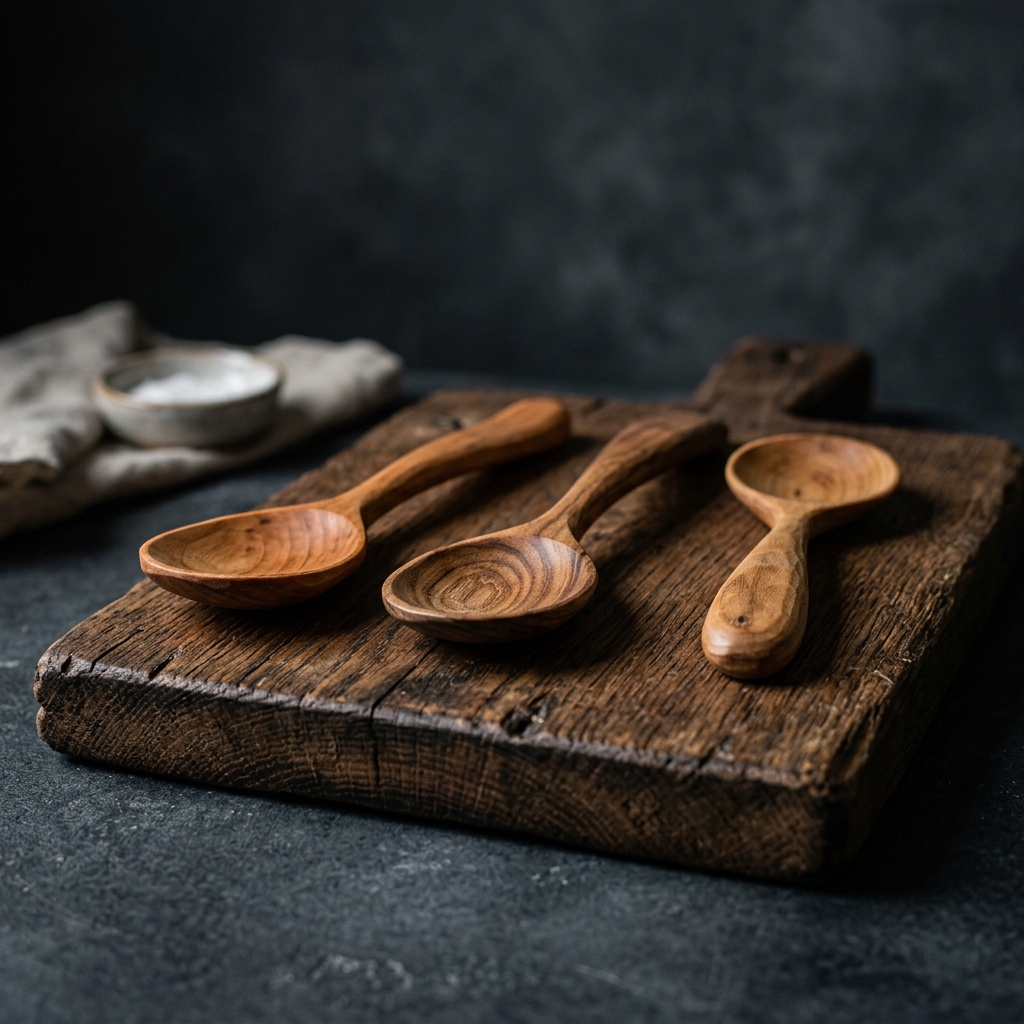 Set Experiencia Chef — trío de cucharas y tabla de servir VETA